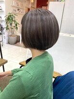 バランス 原宿 表参道(balance)&nbsp;【髪質改善】ヘーゼルグレージュハイライト×ボブ YUKA