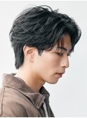 原宿フェザーパーマメンズカットセンターパートコンマヘアfifth