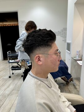 ロンド ラマ 岐阜(Lond bla-ma) フェード×オールバックパーマ【Lond伊藤メンズ】