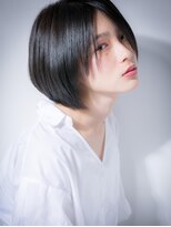 カバーヘア ブリス 上尾西口店(COVER HAIR bliss) *bliss上尾*黒髪でモード&クールに♪前下がり丸みショートx
