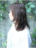 ほつれウエーブセミディ