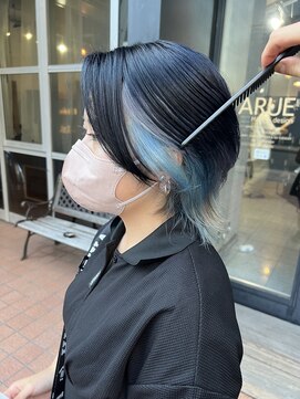 ヘアーデザイン アルエ(HAIR×design ARUE) ネイビー×シルバー×ライトブルー