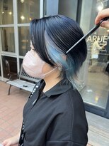ヘアーデザイン アルエ(HAIR×design ARUE) ネイビー×シルバー×ライトブルー