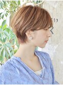 大人ひし形ショート／アッシュブラウン／表参道／30代40代50代
