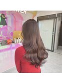 ミルクティーベージュ 韓国巻 髪質改善トリートメント