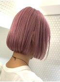 ダブルカラーミルクティーピンクベージュカラーハイトーンカラー