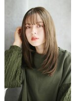 ディーアールラズリー(DR LAZULI)&nbsp;透け感バングのナチュラルワンカールスタイル