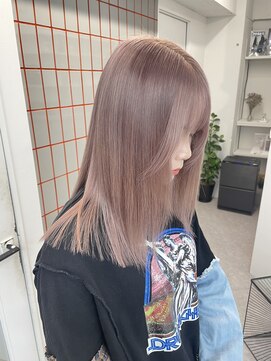 ペレ 渋谷(PELE) 切りっぱなしボブ/エアリーロング/美髪/ピンクブラウン/渋谷