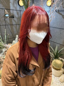 ゼスト フィーノ(ZEST fino) 【ナツミ】深めのレッド×裾カラー