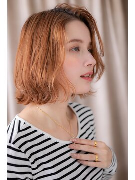 カバーヘア イヴ 戸頭店(COVER HAIR EVE) ミルクティーカラー外国人風エアリーボブTb7川口20代30代40代