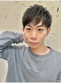 ツーブロック刈り上げ王道マッシュショート束感メンズヘア