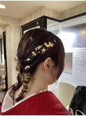 編みおろしヘア