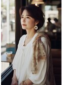 50代のパーマ＋ふんわりショートカット【AVANCE by EGAO】白髪染