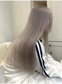 11707ホワイトブロンドシルバーアッシュ韓国レイヤーカット