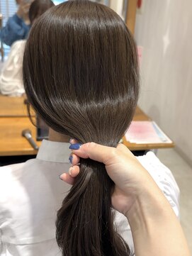 ビューブルー 亀戸錦糸町(VIEW BLUE) ◎美髪カールシアーカラーグレージュロングセミディ