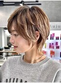 30代40代大人女性/前髪ありショートボブ/ショートヘア/髪質改善