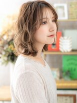 カバーヘア ブリス 北浦和(COVER HAIR bliss)&nbsp;くせ毛風ラフカール透け感ミディアムウルフc6北浦和20代30代!