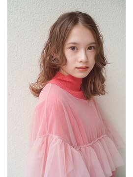 レジュアル(RESSUAL) ホワイトグレージュミニウルフデジタルパーマチェリーブラウン