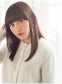TRE南流山 ワイドバング×マロンベージュの艶美髪ストレートj