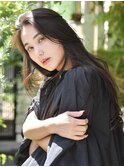 【RAWR】韓国_くびれロング_デジタルパーマ_黒髪_ブループラック