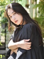 ロアーヘアーリム(RAWR hair RIM)&nbsp;【RAWR】韓国_くびれロング_デジタルパーマ_黒髪_ブループラック