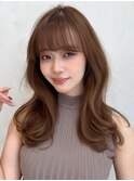 暗めカラー小顔カットサイドバングモテ髪うるツヤn