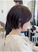 ショート/オリーブカラー/髪質改善/白髪ぼかし/小顔