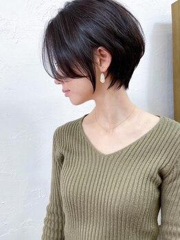 フレア 西口店(FLEAR)の写真/【髪質改善×ショート】ショートヘアでも驚くほど美髪に!髪質改善で扱いやすく、自信が持てるスタイルに♪