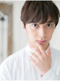 20代30代束感決まるダークブラウン爽やか就活マッシュa上尾