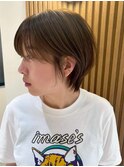 20代30代40代50代◎ショートヘアミルクティーブラウン◎