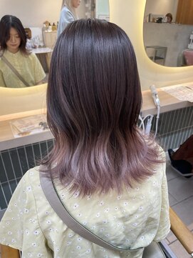 テトラ バイ ネオリーブ 横浜西口店(tetra by neolive) くすみピンクグラデーションカラーミディアム横浜駅N