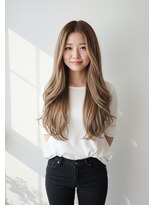 フュージョンファイブ(FUSION5)&nbsp;レイヤーロングベージュ20代30代40代くびれエクステ韓国ヘア