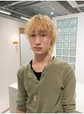 ミルクティーブロンド/ダークブルー/ワンホンレイヤー/ボブ/栄