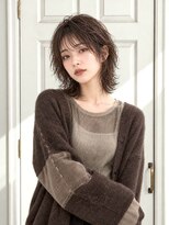 ソワバイアロマヘアー(soi by AROMA hair)&nbsp;小顔ヘア/ミディアムウルフ/ボブ/ニュアンスウェーブパーマ/仙台