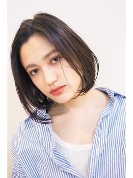 ピズム(PISM) リラックスフェミニンAラインボブ/カーキグレージュ/小顔ボブ