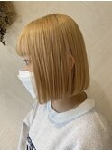 シルキーベージュ×グレージュカラー【髪質改善/縮毛矯正】
