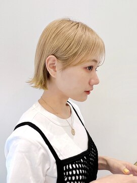 トルネード(TORNADO) 大人ショートボブ前髪ありラウンド前髪外ハネ丸顔面長 K0418