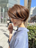 ジエクト 本店(The Ect)&nbsp;くびレイヤーピンクベージュ前髪マチルダボブインナーグレージュ