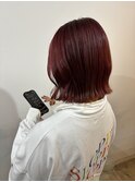 ブリーチあり!レッドカラー