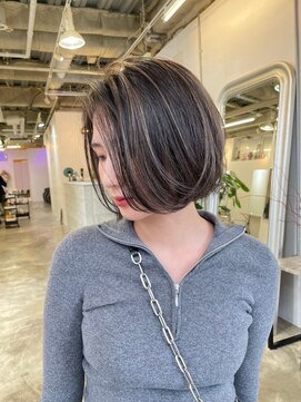 ネス(ness) デザインカラー/レイヤーカット/ウェットヘア/オリーブベージュ