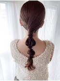 人気ヘアセット◎タイト玉ねぎヘア　渋谷ヘアセットmutsuki