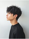 韓国マッシュ/モテ黒髪/ナチュラルパーマ
