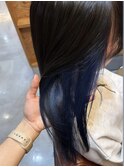 20代30代大人可愛い透明感★ブルーインナーカラー