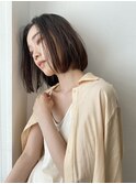 stylist大山)前下りヘルシーボブ◎ブラウンベージュ