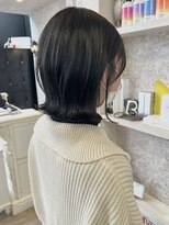 キャアリー(Caary)&nbsp;福山美容室caary 切りっぱなしレイヤーボブ外ハネサイドバンク
