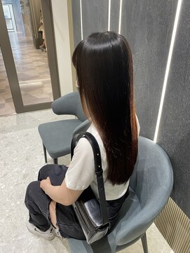 シュヴーブリヤン(cheveux brillants) 【美髪縮毛矯正で再現性100%な艶髪】ブラウンロングストレート