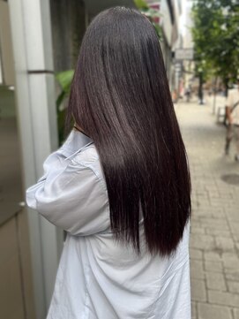 アオゾラヘアー 本店(AOZORA HAIR) 酸性ストレート×ディープバイオレット 髪質改善