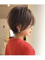 ラフ 立川(Laff)&nbsp;立川小顔ショートボブ/丸みショート/白髪ぼかしハイライトカラー