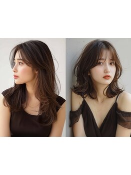 一人ひとりの髪質・輪郭を活かした、「顔が映える」「小顔に見える」「巻きやすい」顔周りデザインに☆