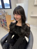 ベレーザシェルト(Beleza scelto) 16740黒髪チャコールグレーミディアムレイヤーハッシュカット